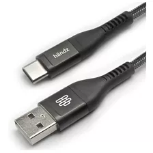 Cabo Usb-c Ultra 1,5m Reforçado Em Nylon - Händz Cor Preto