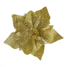 Flor Adorno Arbol De Navidad Oro 22 Cm - Sheshu Navidad