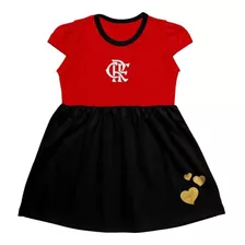 Vestido Flamengo Infantil Canelado Torcida Baby