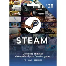 Steam Gift Card 20 Usd Argentina
