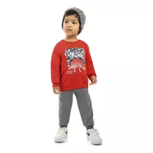 Roupa De Bebe Menino Conjunto Blusa E Moletom Dinossauro