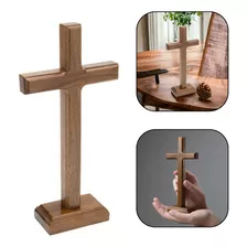 Crucifixo Cruz Sem O Cristo De Mesa E Parede Madeira 19 Cm