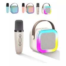 Caixinha De Som Karaokê Led S/ Fio Adulto Portátil Bluetooth