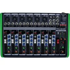 Consola Pro Bass Pm-1224 Bt Usb Mixer 8 Canales Bluetooth