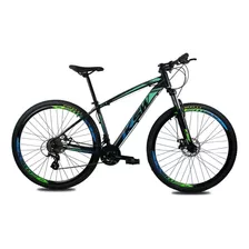 Bicicleta Aro 29 Ksw Color Altus 7.0 24v Hidraulico + Trava Cor Verde/azul Tamanho Do Quadro 19