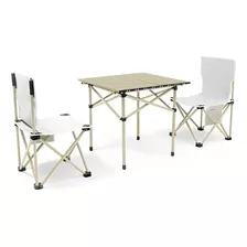 Mesa Plegable 2 Sillas Exterior Camping Mesas Silla Portatil