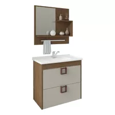 Mueble De Baño Lirio Amaderado / Beige Akivoy