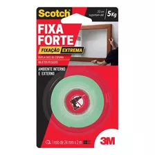 Fita Dupla Face 3m Scotch Fixa Forte Fixação Extrema 24mm 