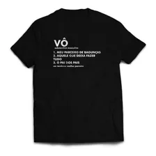 Camiseta Vô Dicionário Parceiro De Bagunças Presente Pai