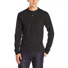 Camisa Henley Fornida De Manga Larga Para Hombre De Hanes