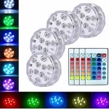 X4 Luz Para Piscina Impermeable Sumergible Acuario Rgb