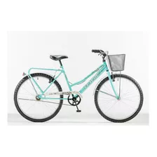 Bicicleta Paseo Femenina Futura Country R26 Frenos V-brakes Color Turquesa Con Pie De Apoyo 