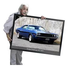 Quadro E Moldura Muscle-cars Muscle Car Musclecar A1 84x60cm