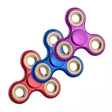 Kit 3un Hand Spinner Metalico Antiansiedade Stress Brinqued