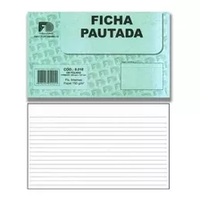 Ficha Pautada Tamanho 3x5 - Branco (pacote 100 Unid)
