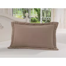 Porta Travesseiro 50 X 70cm 100% Algodão Chocolate Soft