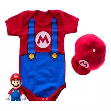 Fantasia Mario Bros Ideal Para Mesversario 100% Algodão Baby