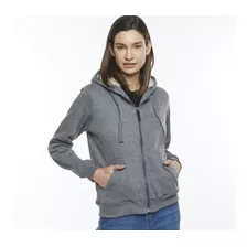 Campera Mujer Canguro Frisa Invierno Cierre Capucha Importad