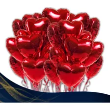 50 Balão Metalizado Coração Decoração Dia Das Mães Namorados