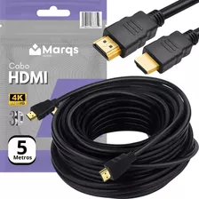 Cabo Hdmi Gold 5m Metros Mts 4k 3d Full Hd Blindado Tv Pc