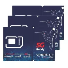 3 Tarjetas Sim Chip Vasanta Telefonia Incluye 5gb Por 7 Dias