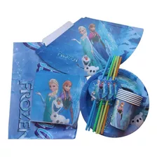 Kit Frozen Elsa Cumpleaños Feliz 6 Niños 31 Pcs Cotillón