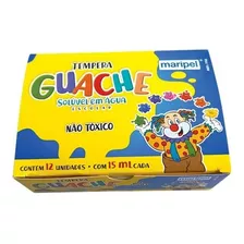 4 Caixas Tinta Guache 15ml - 12 Cores Maripel