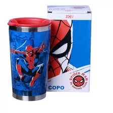 Copo Viagem Tampa Vingadores Homem Aranha Geek Nerd Presente