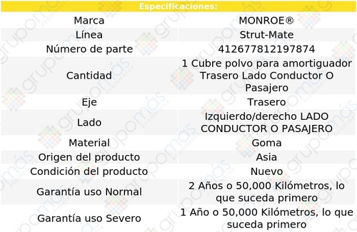 1 Cubre Polvo Amortiguador Izq/der Tra Strut-mate I35 02-04 Foto 3