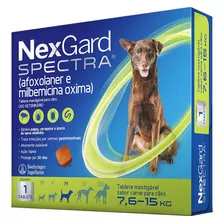 Nexgard Spectra P/ Cães De 7,6kg A 15kg C/1 Tablete