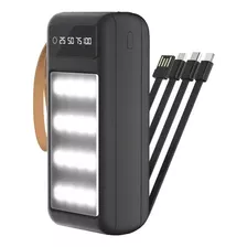 Cargador Power Bank Marca Pzx Con Capacidad De 50,000 Mah Color Negro