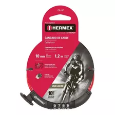 Candado De Cable 1,2m Para Bicicleta/moto Hermex Cb-10