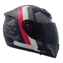 Capacete Mixs Mx5 Fechado Com Viseira Fumê E Narigueira Cor Vermelho Desenho Superspeed Tamanho Do Capacete 56