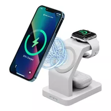 Carregador Indução 5 Em 1 Para iPhone Apple Watch AirPods