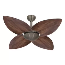 Ventilador Teto Bronze Potente 4 Pás Mdf Winds Ventax 110v Cor Das Pás Imbuia Diâmetro 120 Cm