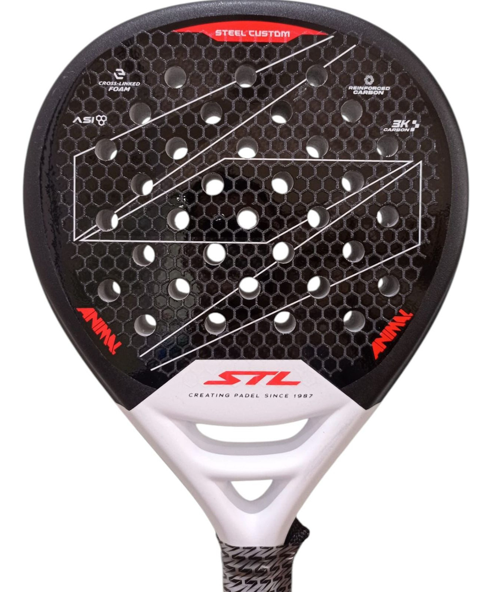 Paleta Padel Steel Custom Animal Carbono + Regalos Prem