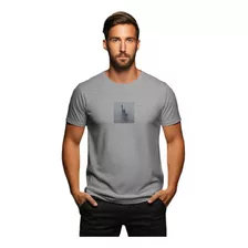 Camiseta Masculina Cinza Meio Estátua Da Liberdade Cinza