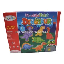 Kit Para Moldear Y Pintar Dinosaurios Imantados Marplast 