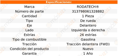 (1) Maza Rueda Del Izq/der Mercury Lynx 4 Cil 1.9l Fwd 85/87 Foto 5