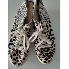 Zapatillas Zara Cuero Animal Print 