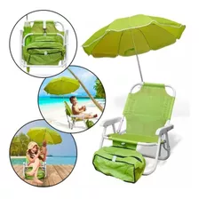 Silla Playa Plegable Infantil Acero Con Sombrilla Silla Niño