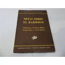 Juan Bajarlia Notas Sobre El Barroco Primera Edicion 1950