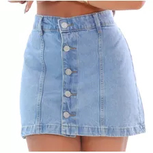 Mini Saia Jeans Feminina Destroyed Linha Premium Promoção