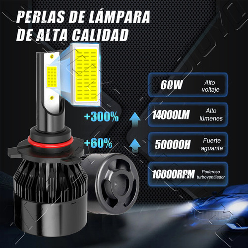 Kit Faros Luz Led H11 H16 14000lm For Chevrolet Alta/baja Foto 3