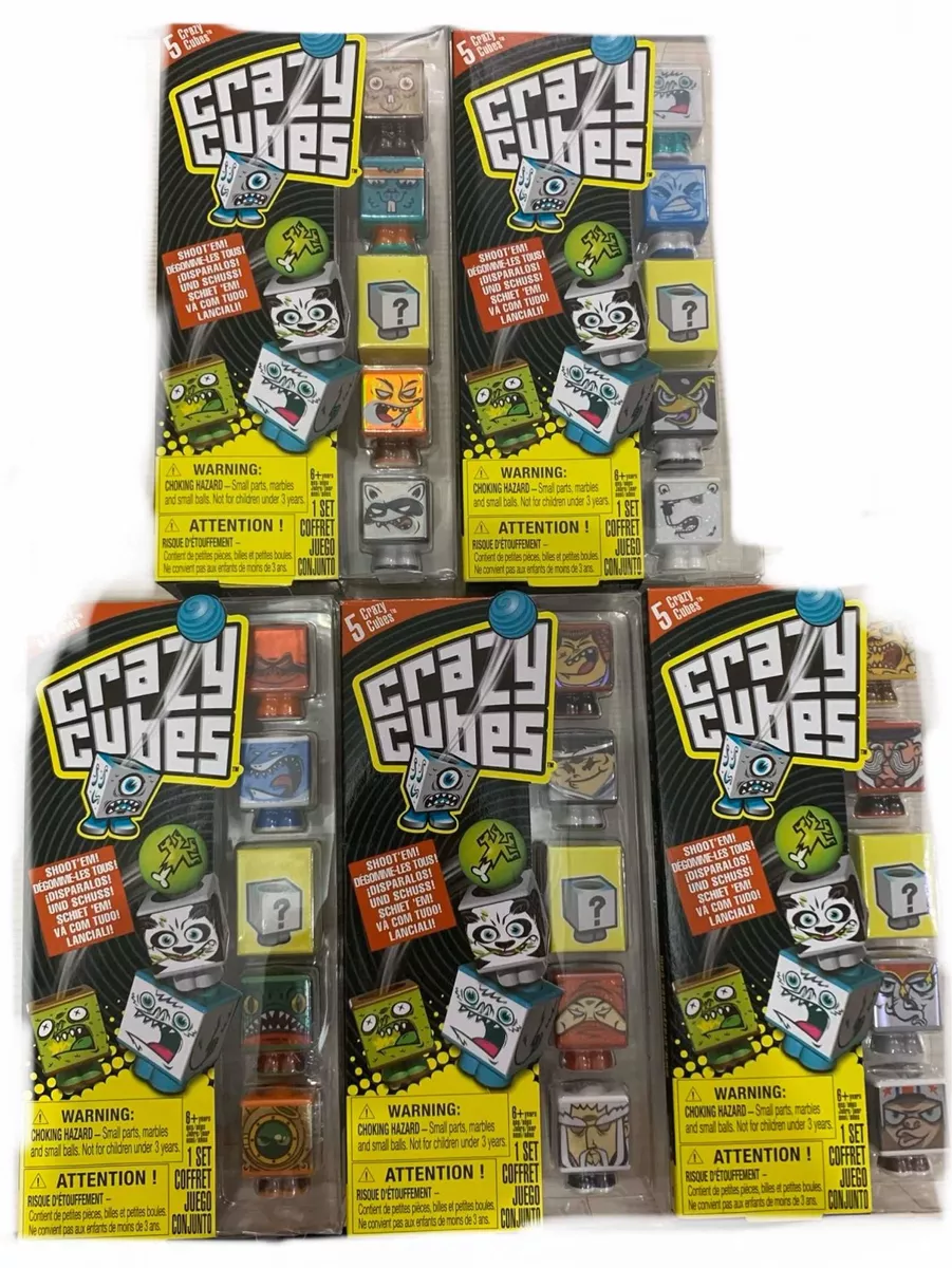 Crazy Cubes Kit Com 5 Cartelas Com 5 Cubos