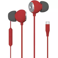 Auriculares Internos Con Cable Usb-c Y Microfono Rojo |re...