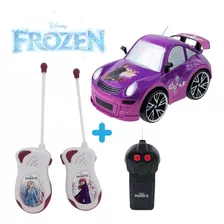 Radinho Walkie Talkie Frozen E Carrinho Snow Machine Roxo