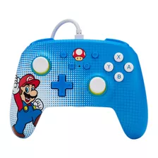 Powera Enhanced Wired Controller Mario Pop Art Switch Color Azul
