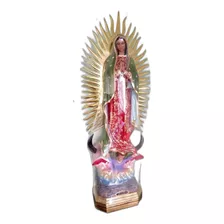 Virgen De Guadalupe,figura De Resina 1 Metro Con Resplandor