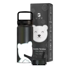 Termo De Agua Para Niños 18oz Con Popote Y Asa, B Life Oso Polar